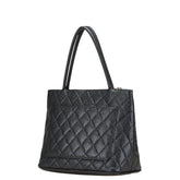 シャネル マトラッセ 復刻トート ココマーク ハンドバッグ トートバッグ ブラック キャビアスキン レディース CHANEL 【中古】